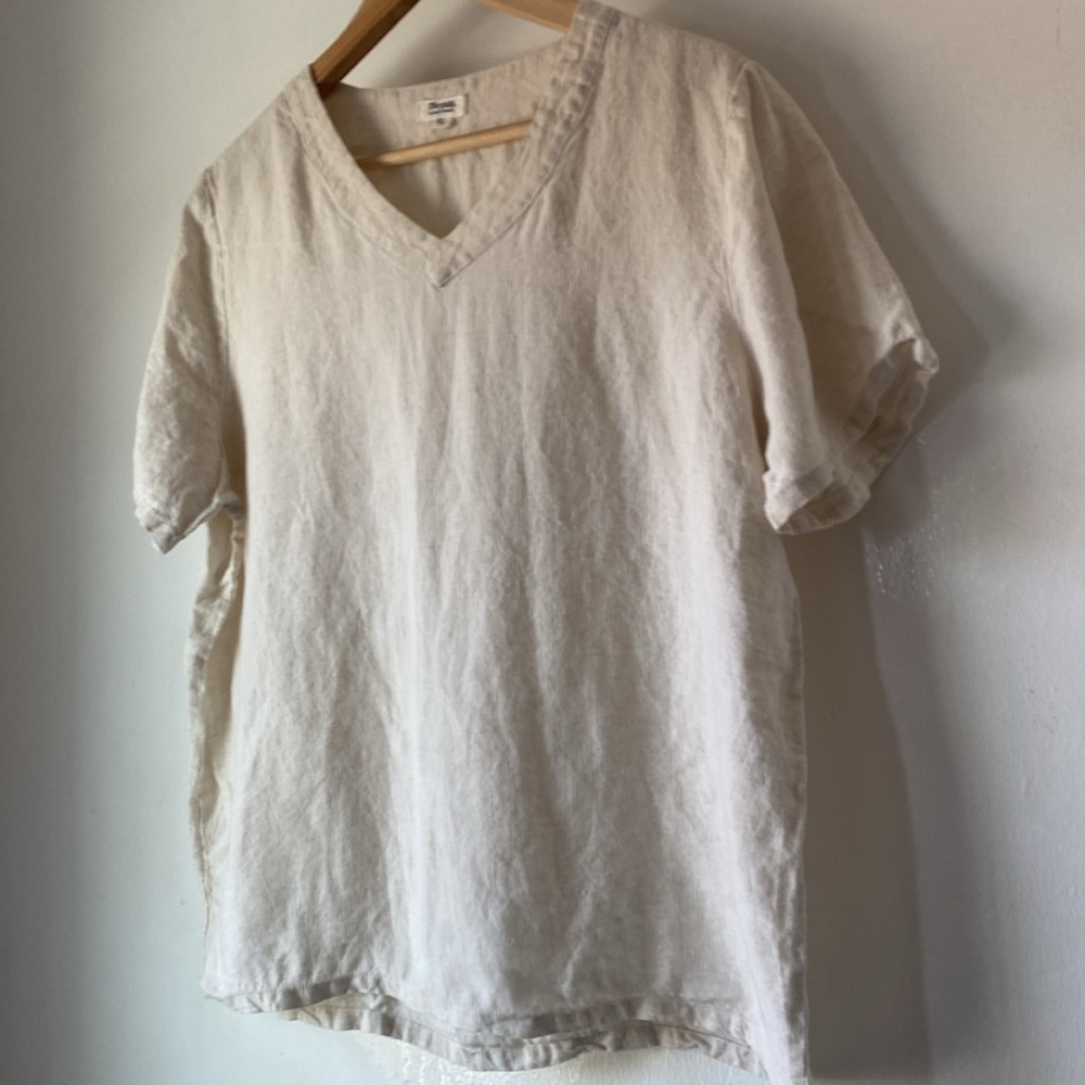 Bed Threads L Linen V Neck Top - Picture 8 of 12